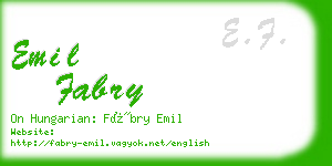 emil fabry business card
